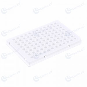 0.1ml 96 Wells PCR Plate, Rok Penuh, putih