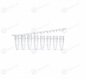0,2 ml 8-Streifen-PCR-Röhrchen, flacher Deckel