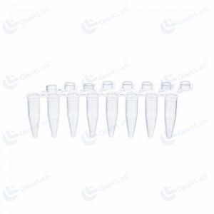 0,2 ml 8 strips PCR-buis, aangesloten dop