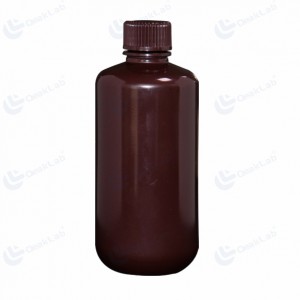 Коричневая бутылка для реагента из HDPE с узким горлышком, 1000 мл