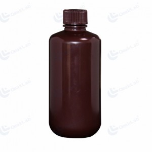 Bouteille de réactif PP marron à bouche étroite de 1000 ml