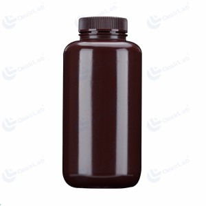 Botella de reactivo marrón HDPE de boca ancha de 1000 ml