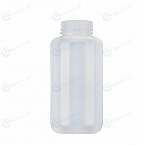 Bouteille de réactif chimique transparente en PP à col large de 1000 ml