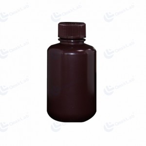 Коричневая бутыль для реагента из HDPE с узким горлышком, 125 мл