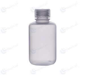 125 ml transparente Reagenzflasche aus PP mit schmaler Öffnung
