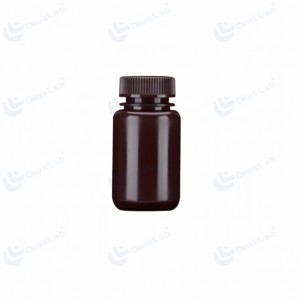 Botella de reactivo marrón HDPE de boca ancha de 125 ml