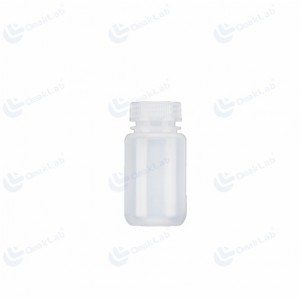 Bouteille de réactif chimique transparente en PP à col large de 125 ml
