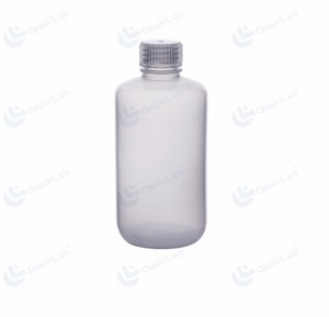 250 ml PP-transparante reagensfles met smalle opening