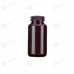 250 ml Weithals-HDPE-Reagenzflasche in Braun