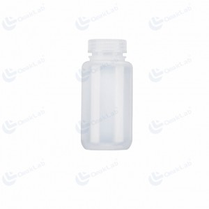 Botella de reactivo químico transparente de PP de cuello ancho de 250 ml