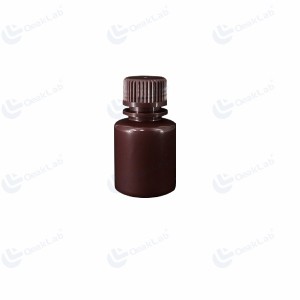 Коричневая бутыль для реагента из HDPE с узким горлышком, 30 мл