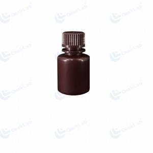 Botella de reactivo marrón PP de boca estrecha de 30 ml