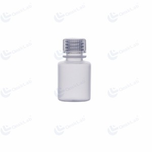 Botella de reactivo transparente PP de boca estrecha de 30 ml