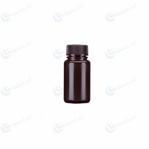 Flacon de réactif PP marron à col large de 60 ml