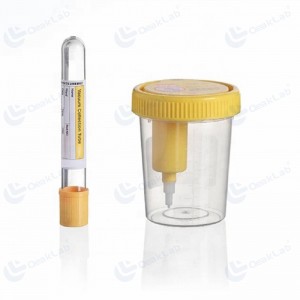 Contenitore per urina da 120 ml con tubo per urina sotto vuoto (dispositivo di trasferimento dell'urina)